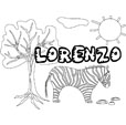 coloriage Lorenzo savane
