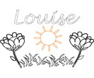 coloriage louise jardin fleuri
