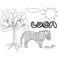 coloriage Luca savane
