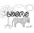 coloriage Lucas savane