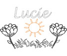 coloriage lucie jardin fleuri