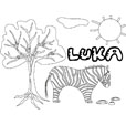 coloriage Luka savane
