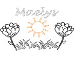 coloriage maelys jardin fleuri