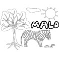 coloriage Malo savane