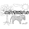 coloriage Mathias savane
