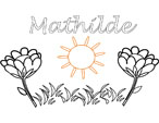 coloriage mathilde jardin fleuri