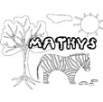 coloriage Mathys savane