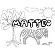 coloriage Matteo savane