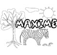 coloriage Maxime savane