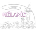 coloriage melanie chat