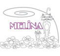 coloriage Mélina chat