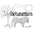 coloriage Nassim savane
