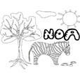 coloriage Noa savane