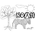 coloriage Noah savane