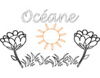 coloriage oceane jardin fleuri