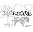 coloriage Oscar savane