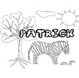 coloriage Patrick savane