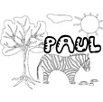 coloriage Paul savane