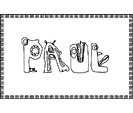 coloriage Paul monstre