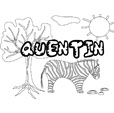coloriage Quentin savane