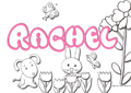 Coloriage prénom Rachel