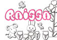 Coloriage prénom Raissa