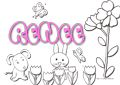 Coloriage prénom Renee