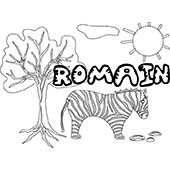 coloriage Romain savane