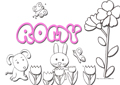 Coloriage prénom Romy