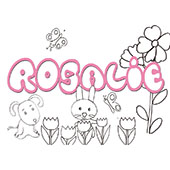 Coloriage prénom Rosalie