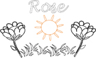 rose coloriage