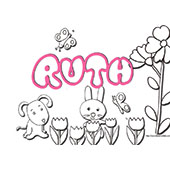 Coloriage prénom Ruth