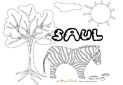 coloriage Saul savane
