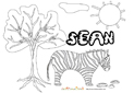 coloriage Sean savane