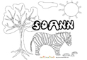 coloriage Soann savane