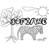 coloriage Sofiane savane