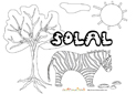 coloriage Solal savane