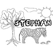 coloriage Stephan savane