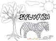 coloriage Sylvain savane