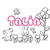 Coloriage prénom Talia