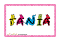 image tania en droles de lettres bestioles