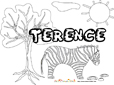 coloriage terence savane