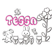 Coloriage prénom Tessa