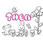 Coloriage prénom Thea