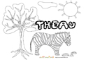 coloriage Theau savane