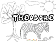 coloriage theodore savane