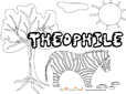 coloriage Theophile savane
