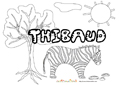 coloriage Thibaud savane