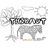 coloriage Thibaut savane