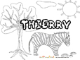 coloriage Thierry savane